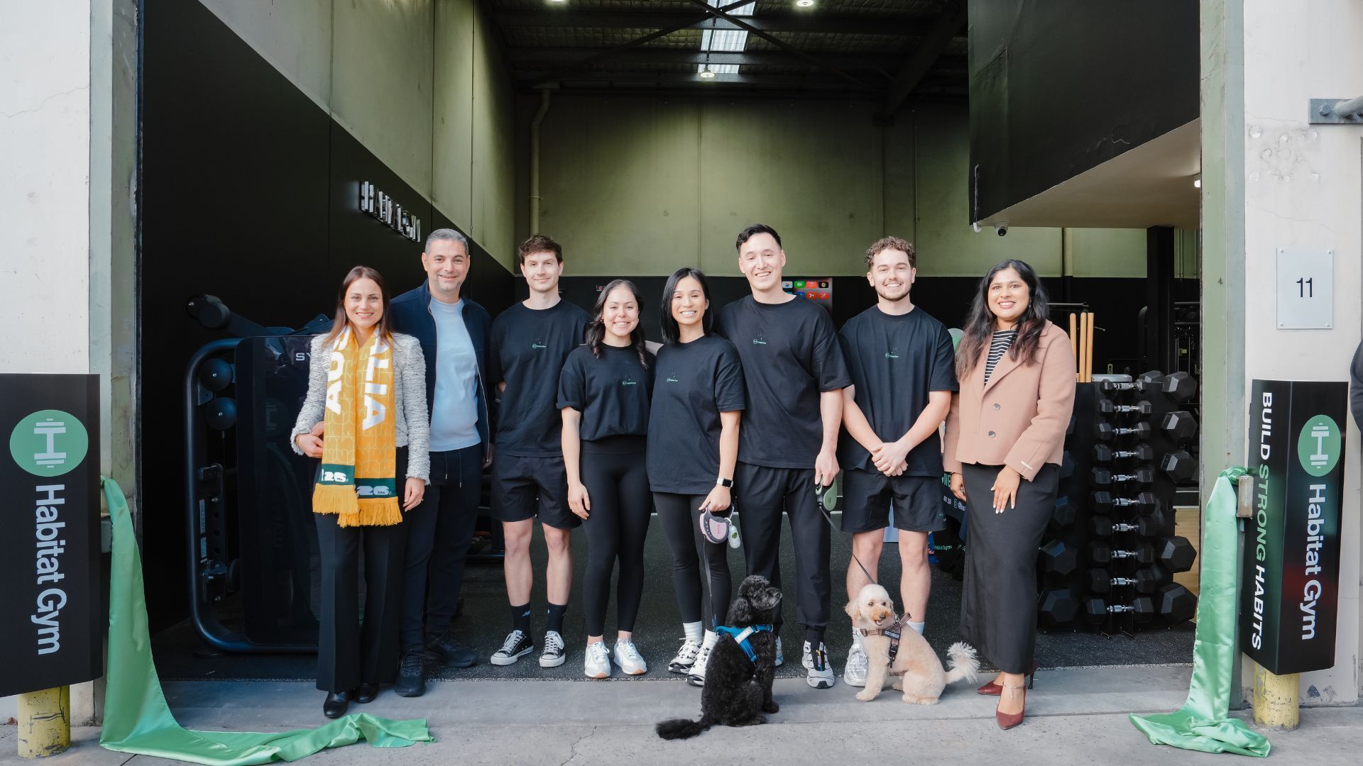 Habitat Gym personal trainers standing together in Prestons, NSW, highlighting the experienced coaching team behind personalised fitness programs.